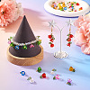 100Pcs 10 Colors Transparent Acrylic Pendants PALLOY-TAC0097-7