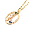 Colorful Cubic Zirconia Constellation Pendant Necklace LS-NJEW-H166-01G-2