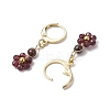 Natural Mixed Stone Leverback Earrings EJEW-JE06165-5