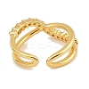Brass Micro Pave Cubic Zirconia Cuff Rings for Women RJEW-S392-19G-2