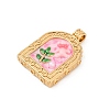 304 Stainless Steel Enamel Pendants STAS-C121-08C-G-2