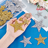 64Pcs 8 Styles Star Glitter Hotfix Rhinestone FIND-PH0023-19-3