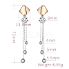 Eco-Friendly Brass Micro Pave Cubic Zirconia Dangle Stud Earring EJEW-EE0004-11GP-2