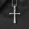 304 Stainless Steel Pendant Necklaces NJEW-P329-03C-P-1