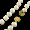 Elegant Pearl Round Beaded Necklaces NJEW-Q282-18G-2