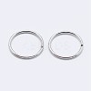 Anti-Tarnish Rhodium Plated 925 Sterling Silver Saw Cut Open Jump Rings STER-F036-02P-0.5x5mm-2