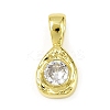 Brass Pave Clear Cubic Zirconia Pendants KK-L238-24G-1