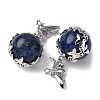 Dyed Natural Lapis Lazuli Round Pendants G-G207-01P-05-2