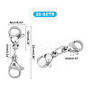 304 Stainless Steel Lobster Claw Clasps STAS-UN0015-97-4