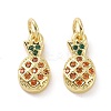 Brass Micro Pave Cubic Zirconia Charms KK-E068-VF149-2