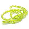 Baking Paint Transparent Crackle Glass Round Bead Strands DGLA-Q018-8mm-25-3