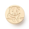 Golden Tone Wax Seal Brass Stamp Heads AJEW-U008-03G-26-1