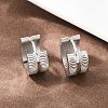 304 Stainless Steel Textured Hoop Earrings for Women EJEW-L307-10P-3