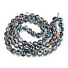 Transparent Electroplate Glass Bead Strands EGLA-TAC0003-04J-2