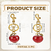 1Pc Apple Resin Keychain KEYC-LP0001-41-2