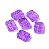 Transparent Spray Painted Glass Beads X-GLAA-I050-08F-1
