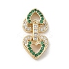 Brass Micro Pave Cubic Zirconia Fold Over Clasps KK-H455-53G-04-1