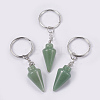 Natural Green Aventurine Keychain KEYC-P041-A011-1