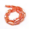 Full Rainbow Plated Faceted Teardrop Glass Bead Strands EGLA-J096-FR06-2