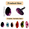 6Pcs 6 Styles Natural Agate Car Air Vent Clips HJEW-OC00061-2
