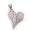 304 Stainless Steel Pendants with 201 Stainless Steel Clasp STAS-E449-13P-1