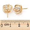 Brass Micro Cubic Zirconia Cup Peg Bails KK-Q789-22G-3