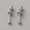 Rhomdium Plated Sterling Silver Pendant Bails STER-WH0008-70P-1