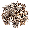 50Pcs Laser Cut Unfinished Wood Pendants WOOD-CJ0001-37-1