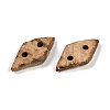 Carved Rhombus 2-hole Basic Sewing Button SHEL-K009-02-2