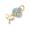 Brass Micro Pave Cubic Zirconia Pendants KK-L268-029G-03-2