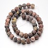 Frosted Round Natural Leopard Skin Jasper Bead Strands G-J338-07-10mm-2