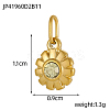 304 Stainless Steel Rhinestone Charms STAS-OY003-87G-2