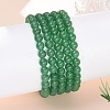 Natural Malaysia Jade(Dyed) Bead Stretch Bracelets BJEW-K212-A-013-3
