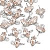 SHEGRACE Brass Pave Cubic Zirconia Horse Eye Connector Charms XGRQ2O948-436B-P-1