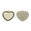 Tibetan Style Alloy Heart Tray Cabochon Settings LS-TIBE-5487-AS-LF-1