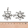 Natural Quartz Crystal Rock Crystal Spider Web Pendants G-Q163-09AS-05-3