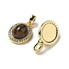 Natural Tiger Eye Pendants KK-R210-24G-2