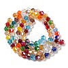Transparent Electroplate Glass Beads Strands GLAA-F029-4mm-A29-2