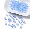 Baking Paint Imitation Jade Glass Round Bead Strands DGLA-YW0001-19A-1