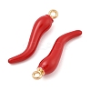 Rack Plating Alloy Enamel Pendants X-PALLOY-R451-07G-02-2