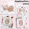 4Pcs 4 Styles Ballet Theme Brass & Iron Enamel Bookmarks with Chain and Bowknot Charms AJEW-SP0002-24-4