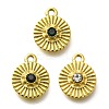 304 Stainless Steel Rhinestone Charms STAS-M109-13G-1