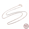 925 Sterling Silver Cable Chains Necklace for Women STER-I021-08B-RG-4