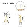 Brass Ice Pick Pinch Bails KK-AR0001-49-2