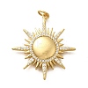 Brass Micro Pave Cubic Zirconia Pendants KK-Q043-25G-1