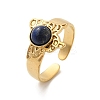 Natural Lapis Lazuli Finger Rings RJEW-K290-04G-2