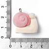 Flocky Opaque Resin Pendants RESI-G105-02D-3