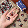 24Pcs 4 Styles Alloy Enamel Gothic Style Pendants PALLOY-SC0004-45A-4