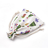 Polycotton(Polyester Cotton) Packing Pouches Drawstring Bags X-ABAG-S003-02E-3