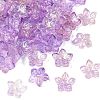 Two Tone Transparent Glass Bead Cap GLAA-H041-01-2